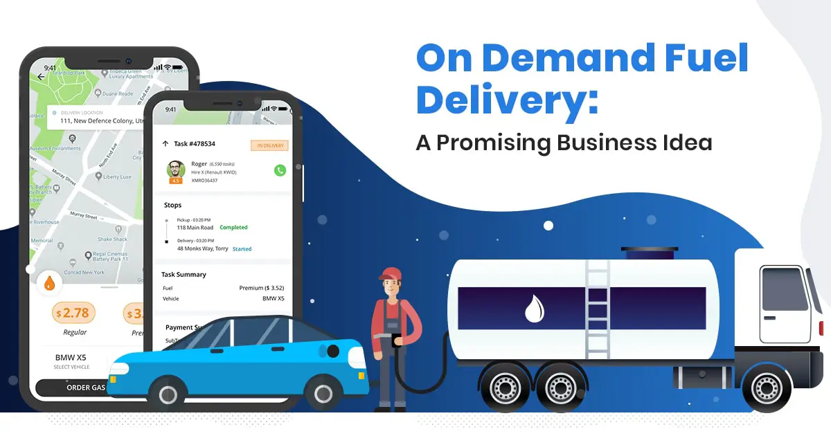 On demand gas delivery service app