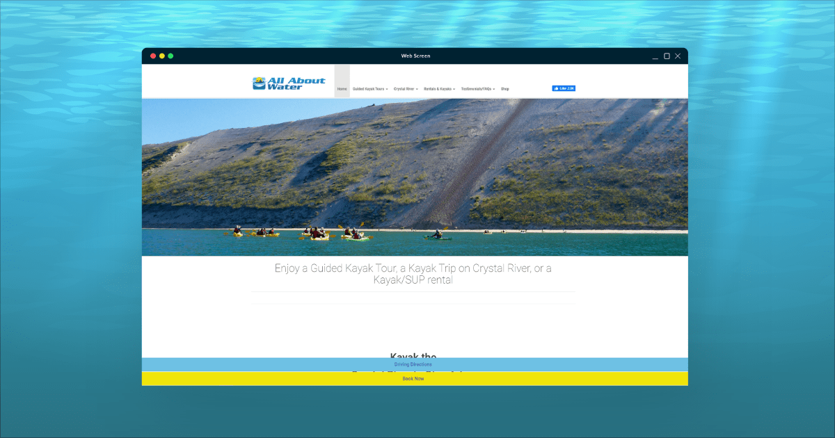 Build Water Sports Services Website Design