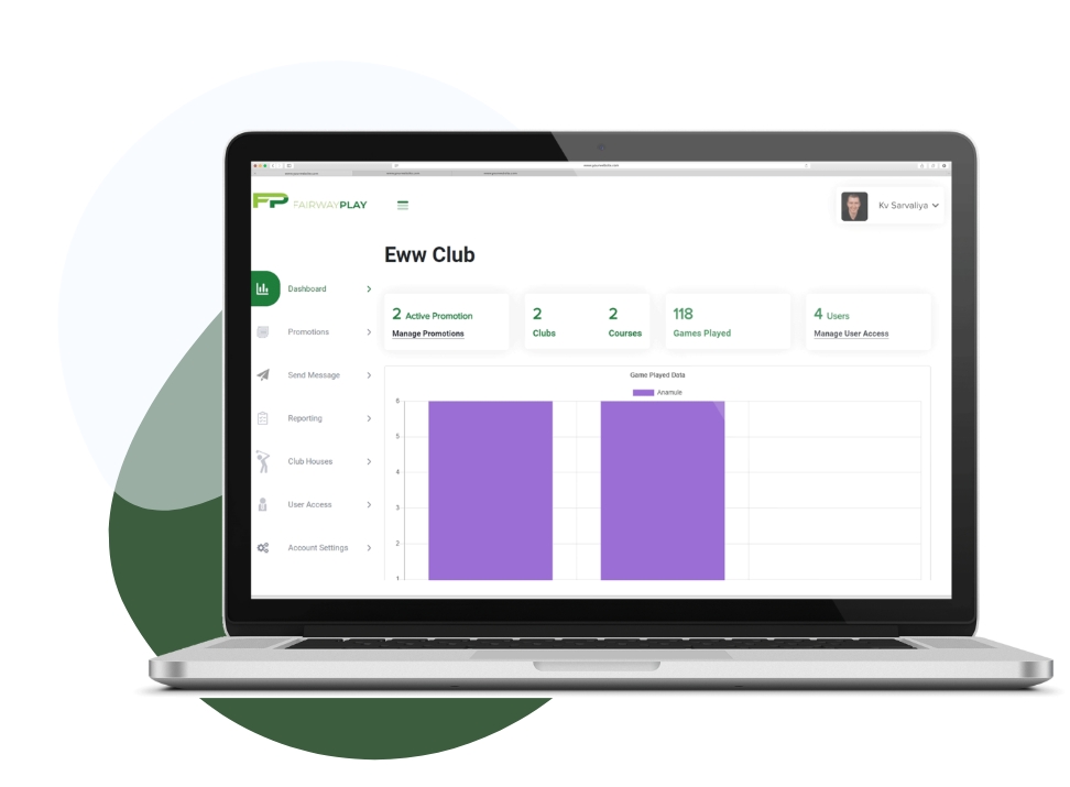club panel web screen