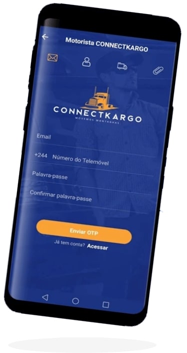 connectcargo customer app screen one