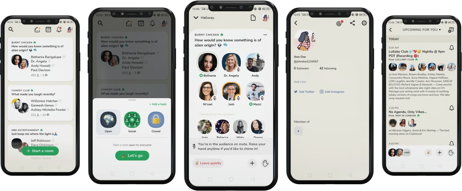 screenshots of the chosen app