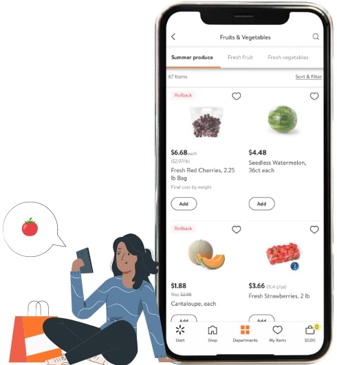 features of mobile app like walmart