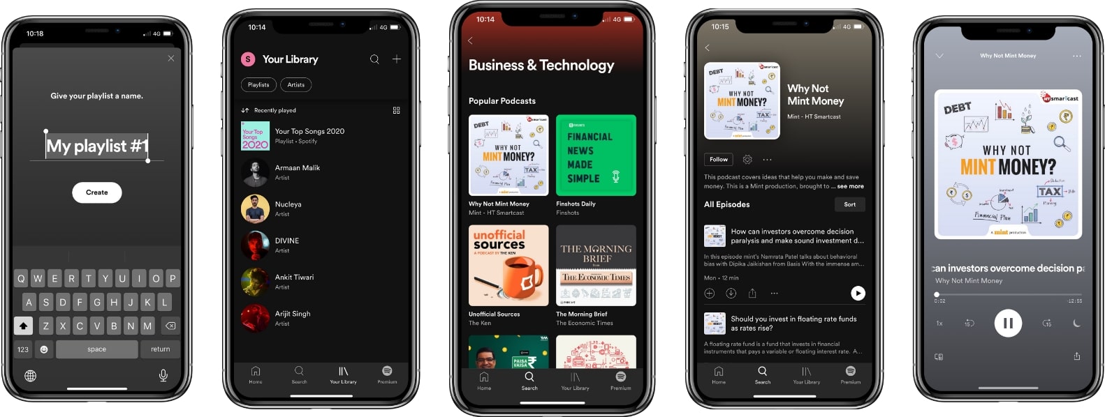 screenshot of the app like spotify
