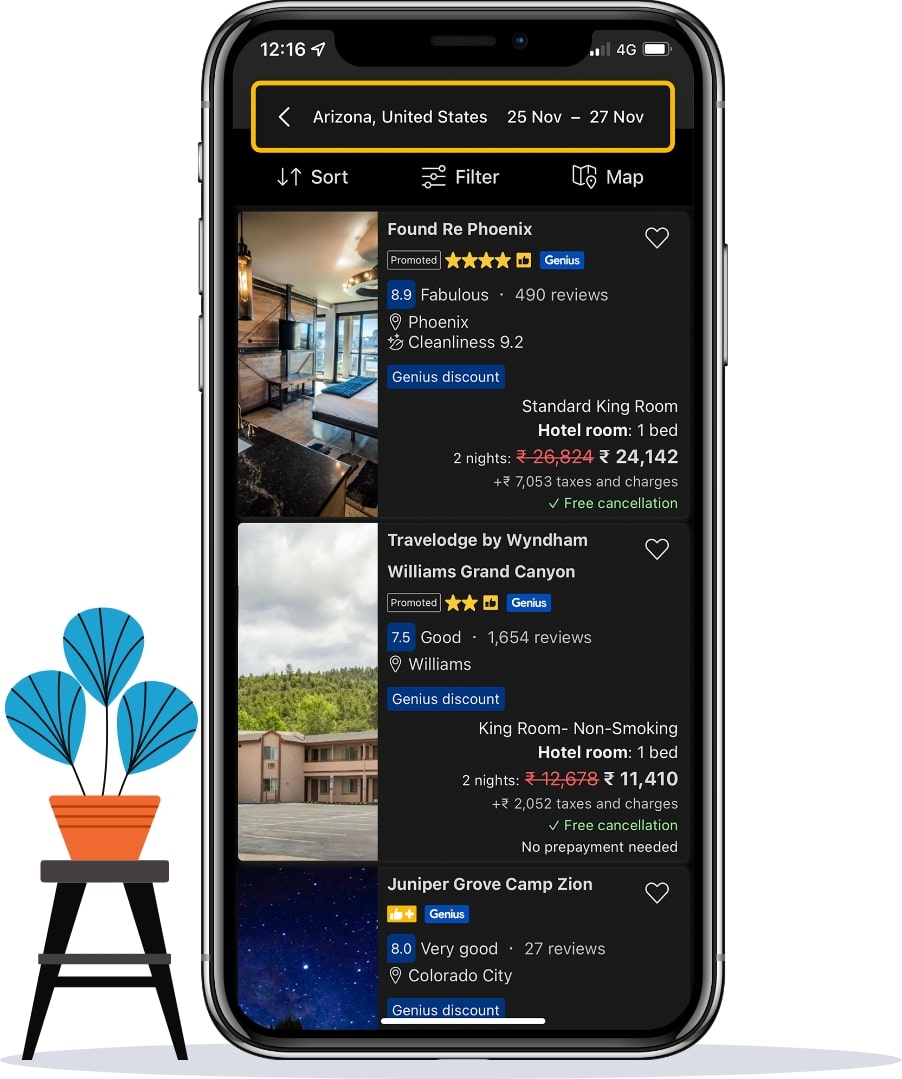 top features of booking app