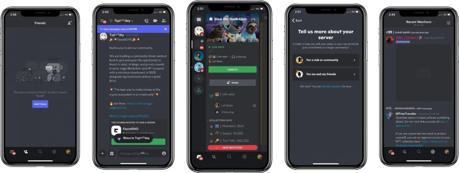 screenshot of the discord application min