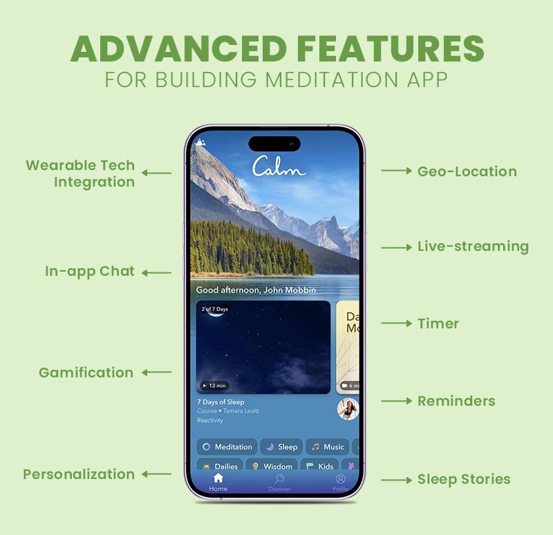 Advanced Features for Meditation App Development
