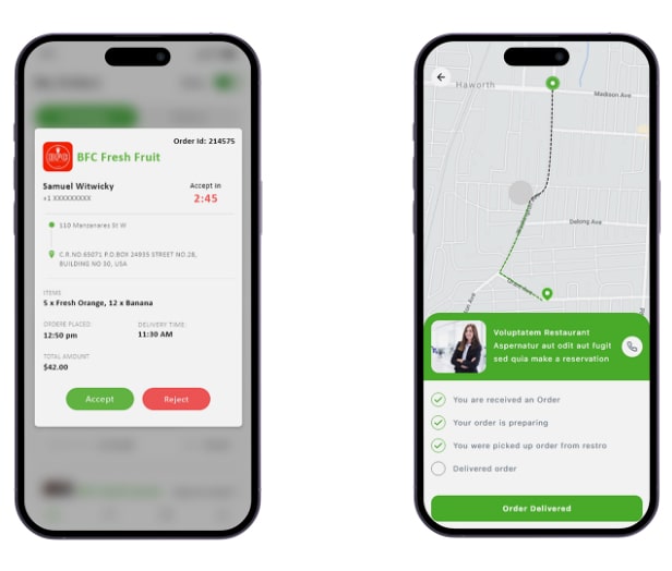 Delivery Person Features for Grocery App