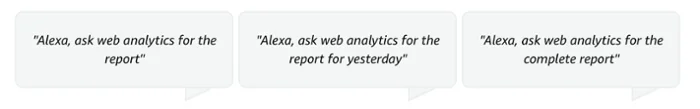 Web Analytics Alexa Commands