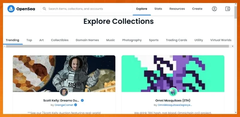 OpenSea NFT platforms