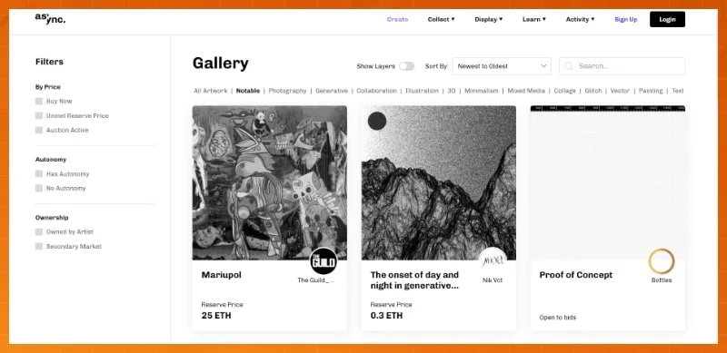 Async Art NFT marketplace