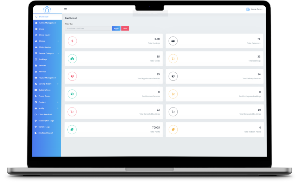 features of web portal for super admin