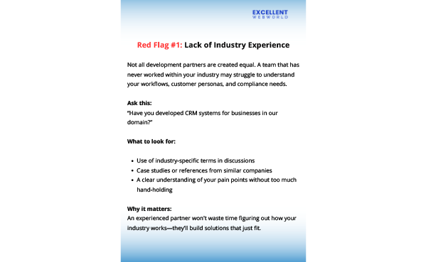 CRM Questionnaire red flag 1