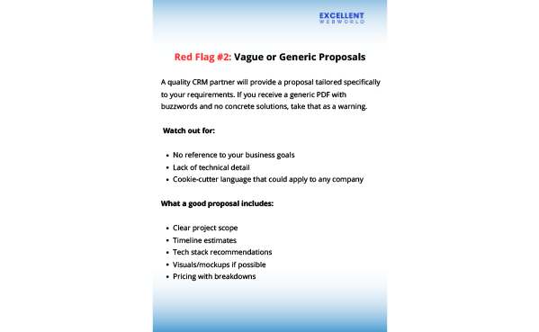 CRM Questionnaire red flag 2