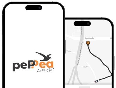 peppea website and mobile app ui