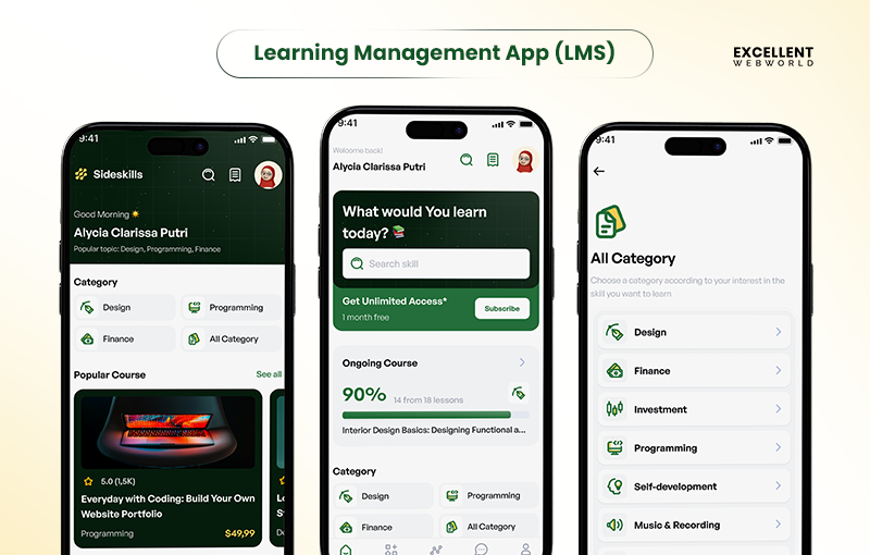 Learning Management App UI Design