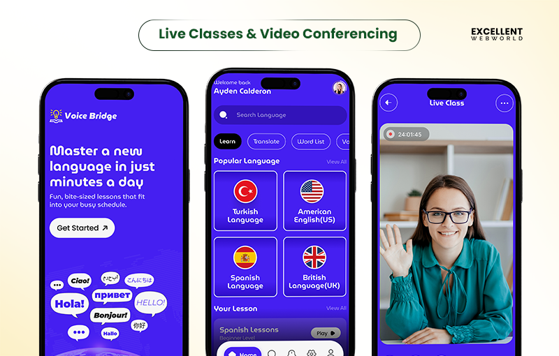 Live Classes and Video Conferencing UI design