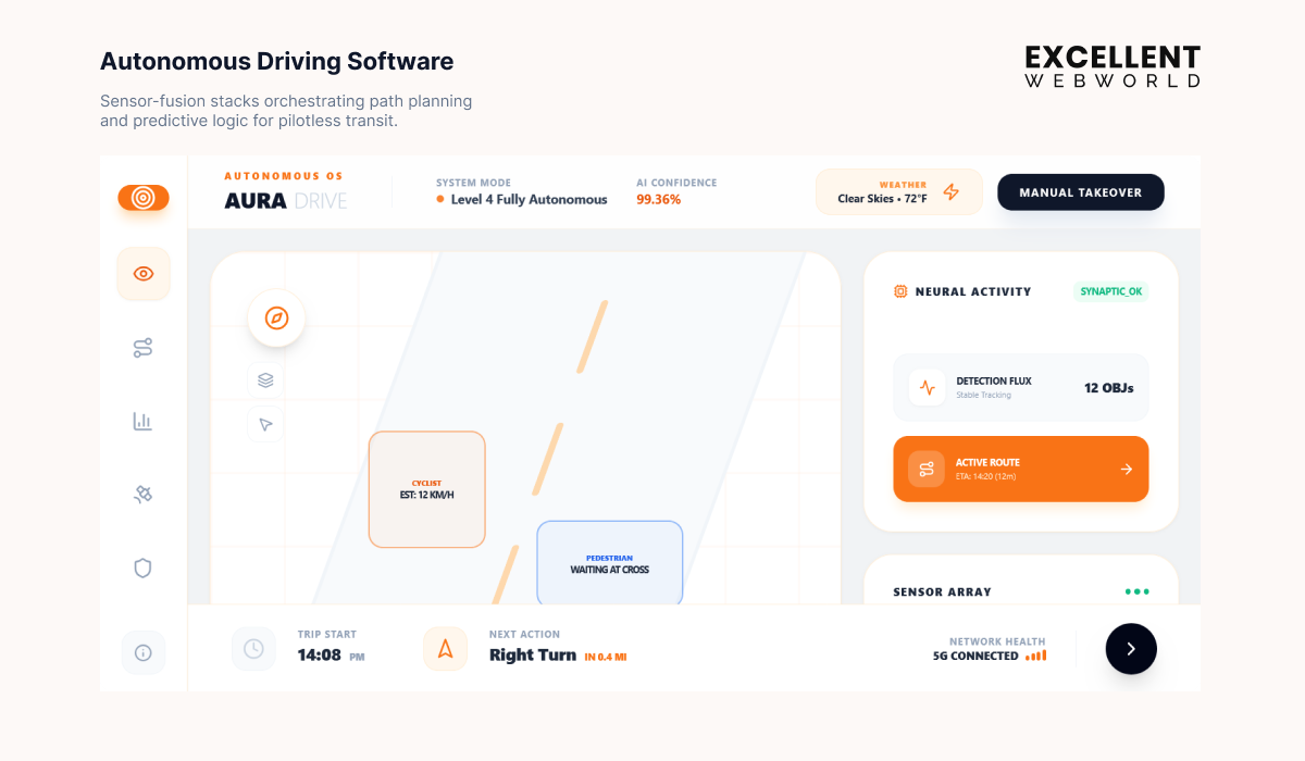 autonomous driving software screen