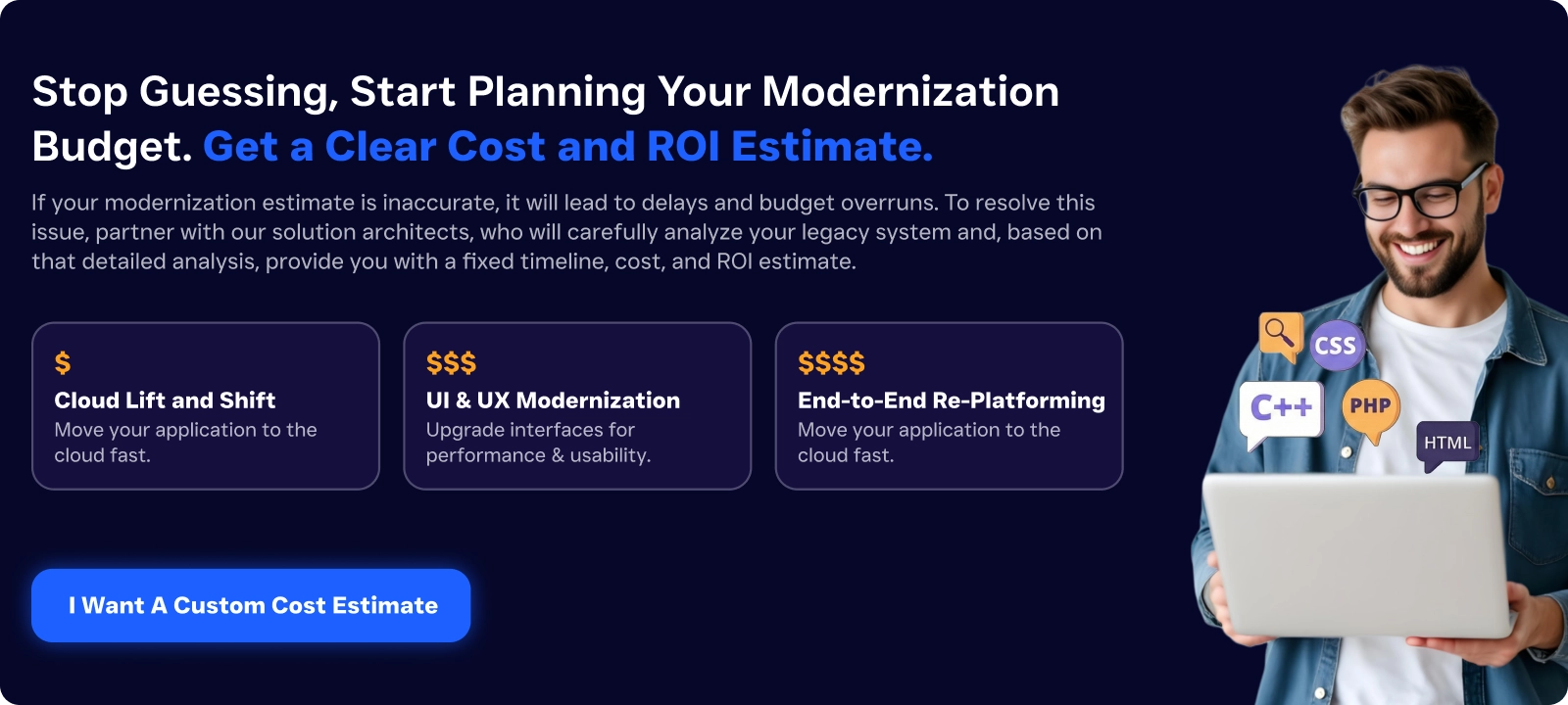 legacy software modernization Company CTA