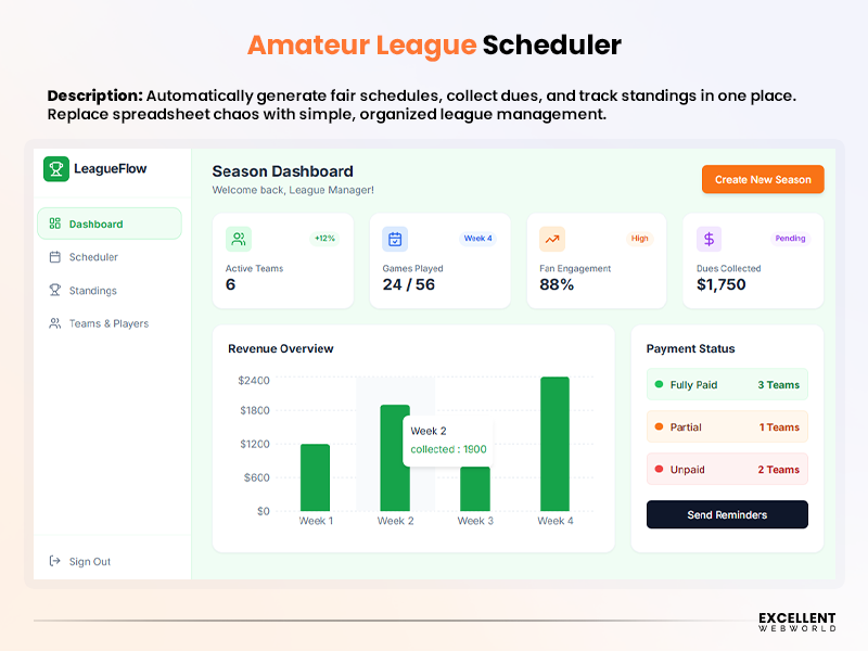 Amateur League Scheduler