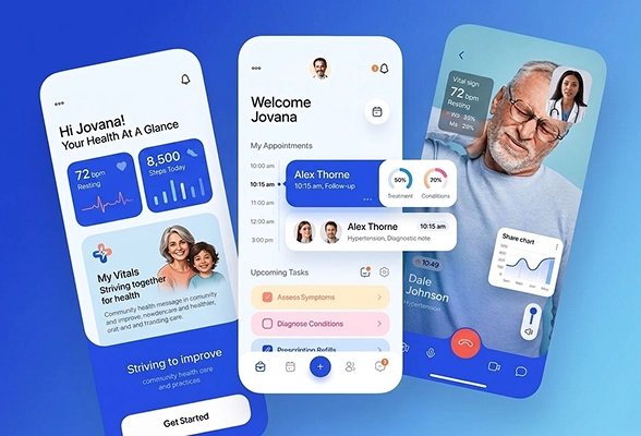 Telemedicine App Development Screens