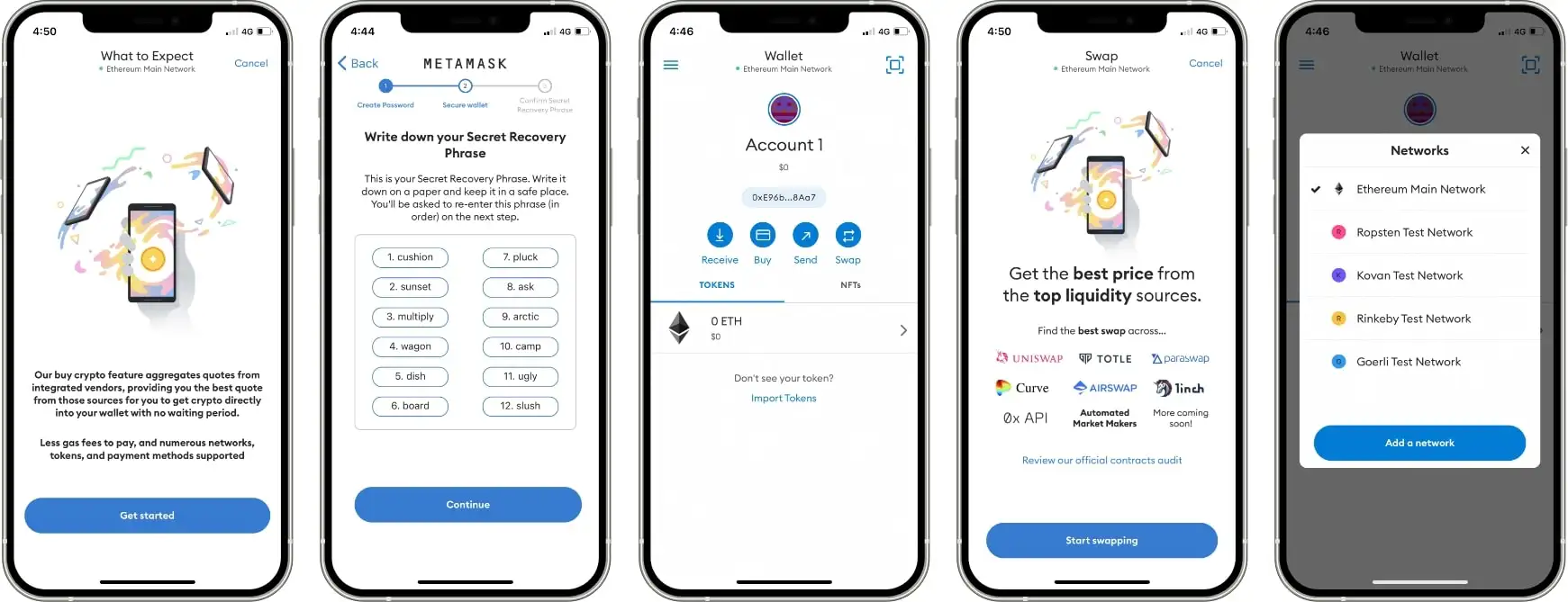 MetaMask App Screenshots