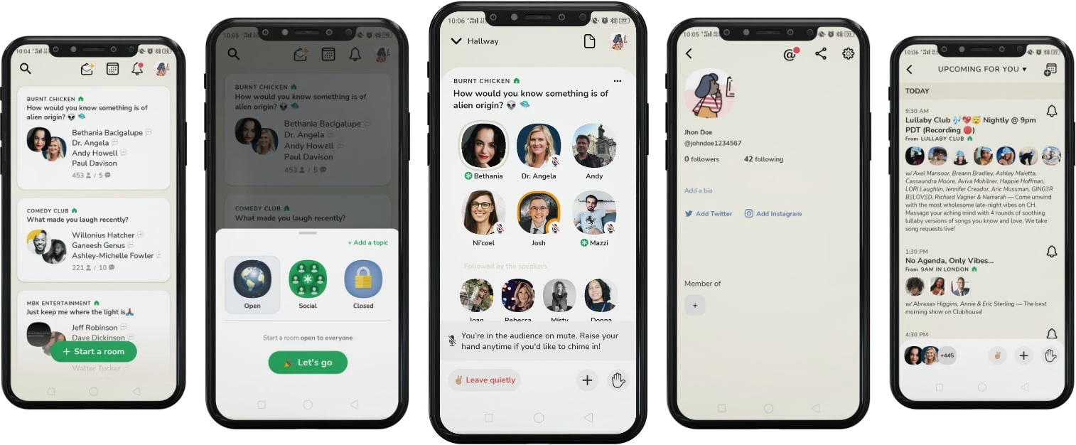 screenshots of the chosen app
