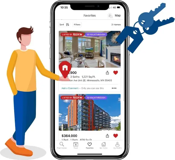 feature of redfin app work