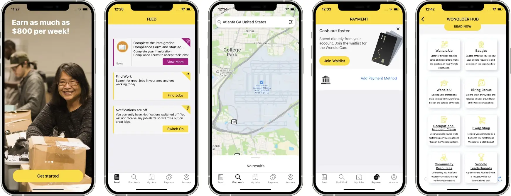 Wonolo App Screenshots