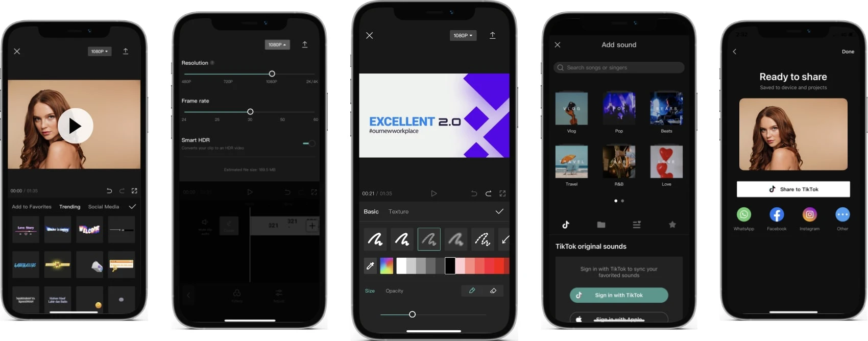 ScreenShots of CapCut Video Editing App