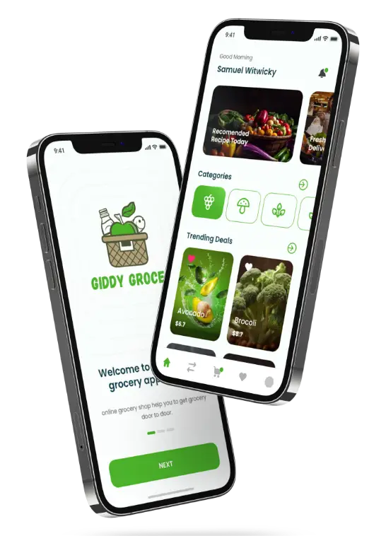 Grocery App Development UI Screens
