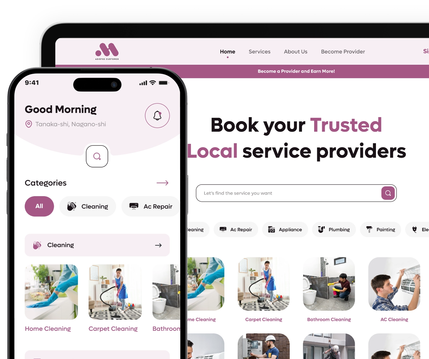 ai enhanced japanese handyman services booking app