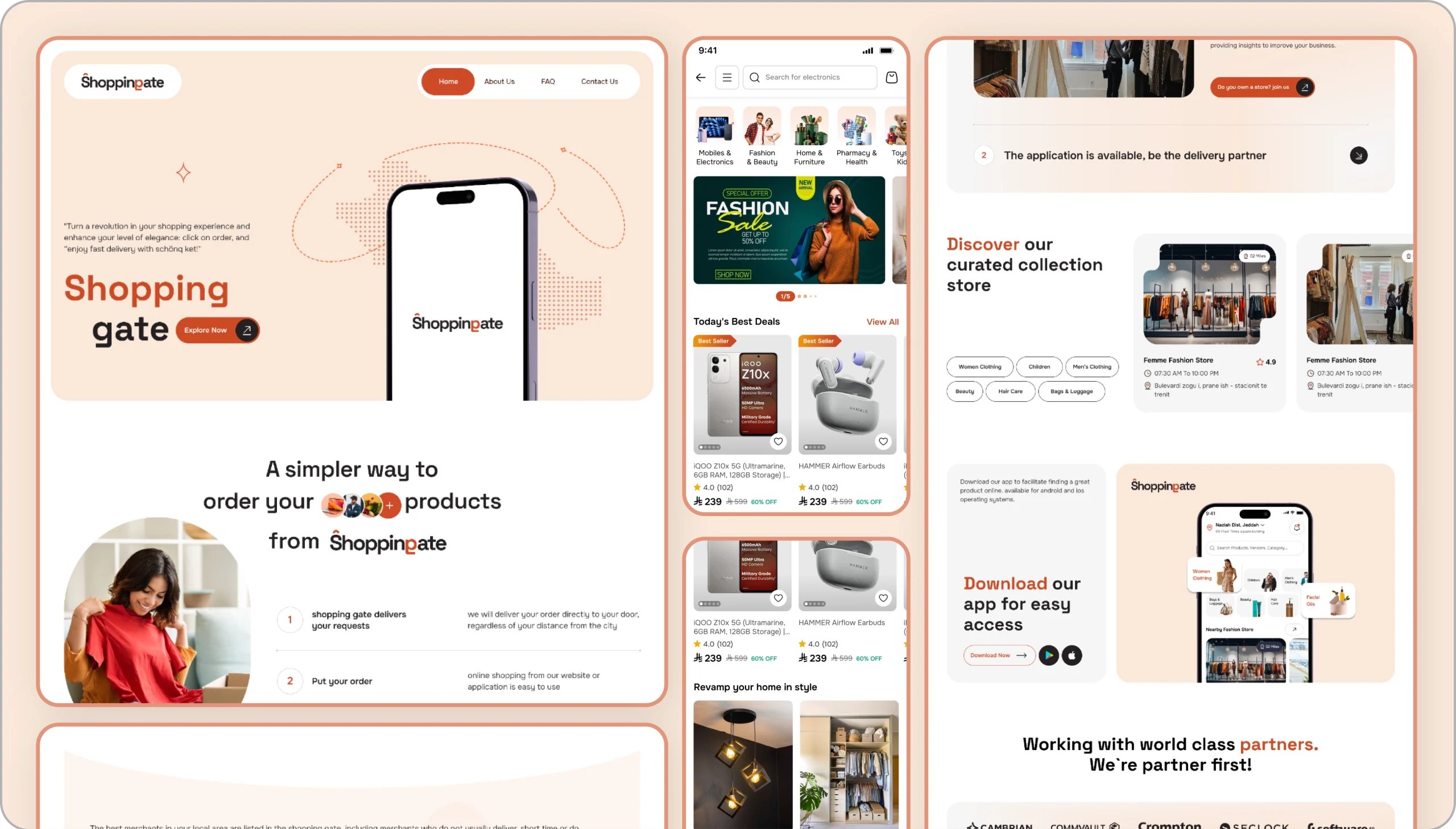 Shopping gate Platform UI UX design