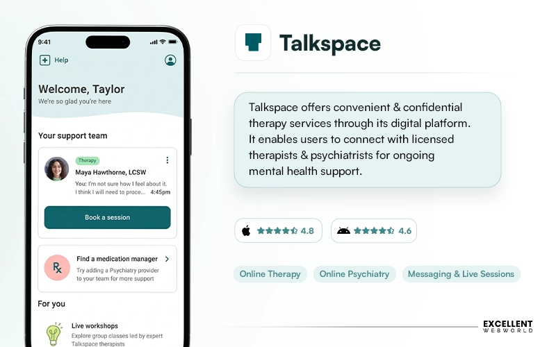 Talkspace telehealth app