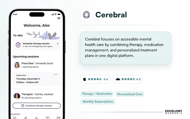 Cerebral telehealth app