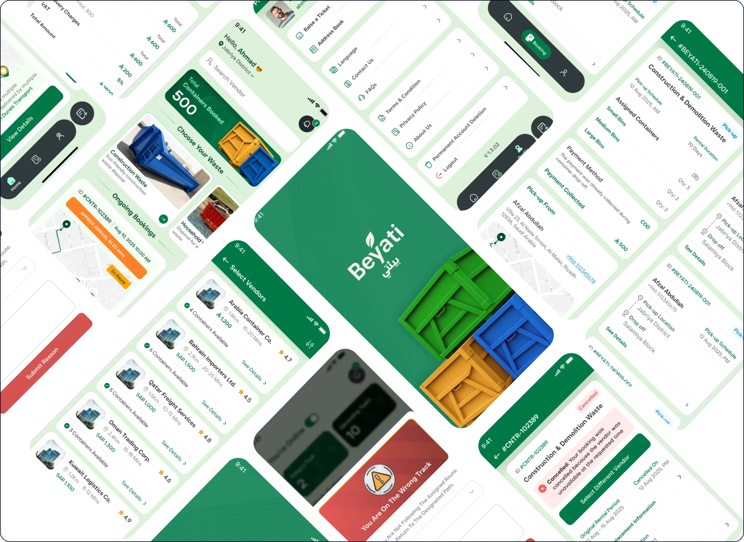 Beyati Waste Management & Logistics Platform UI design