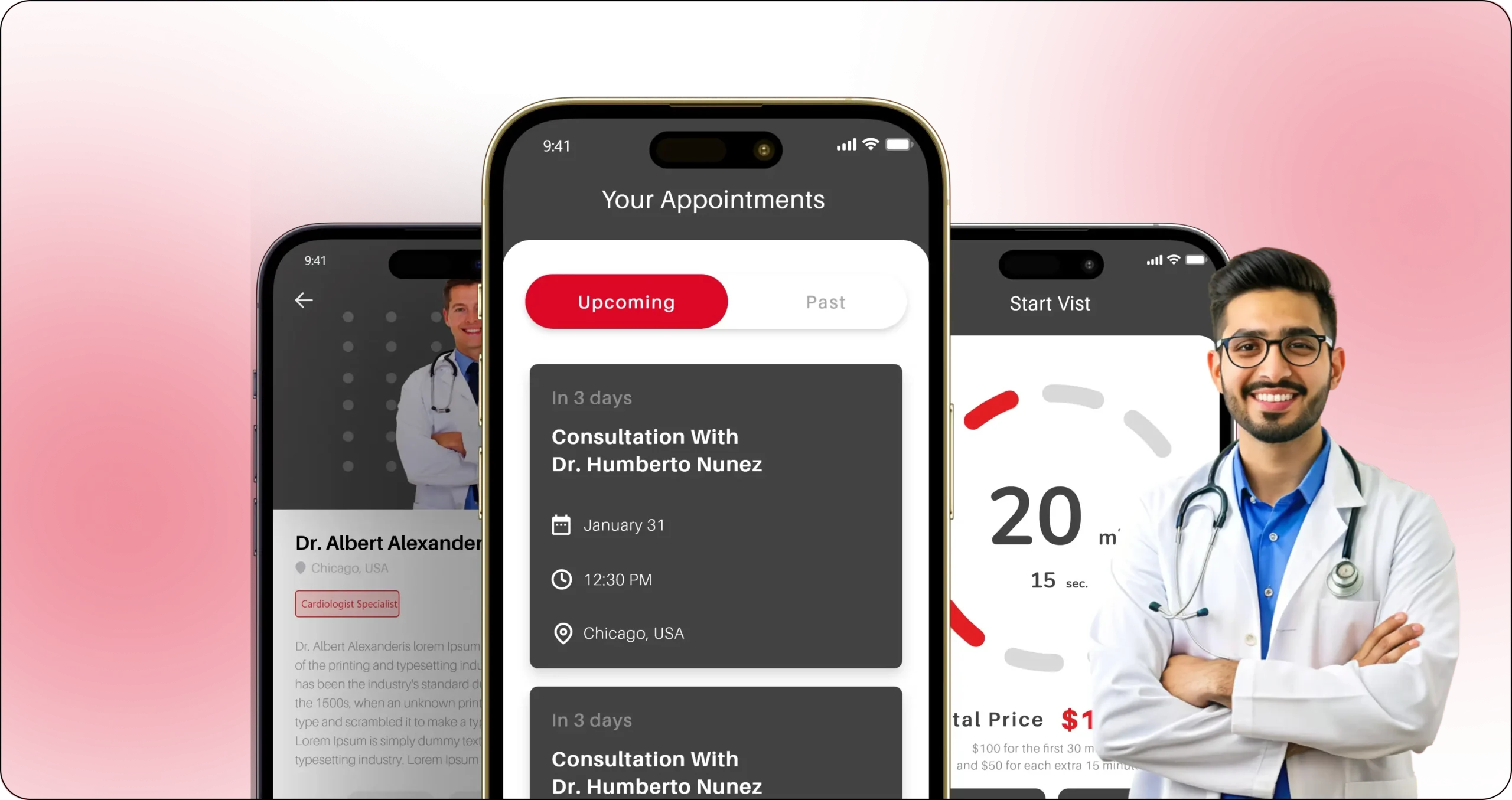AI digital telemedicine platform UI design