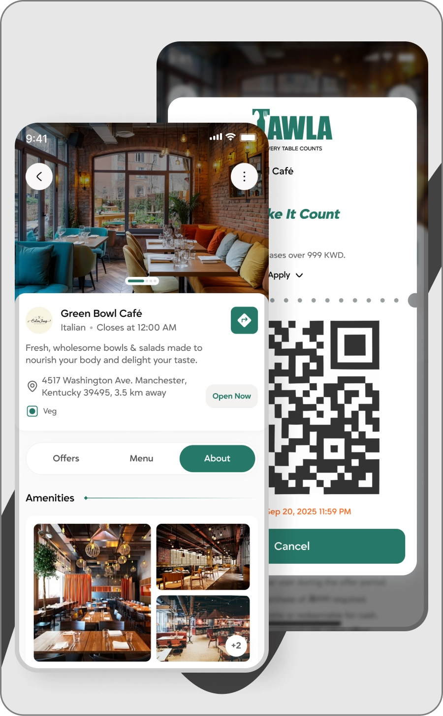 Tawla app ui design