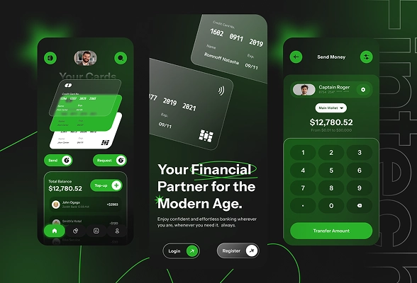 fintech app development company screens