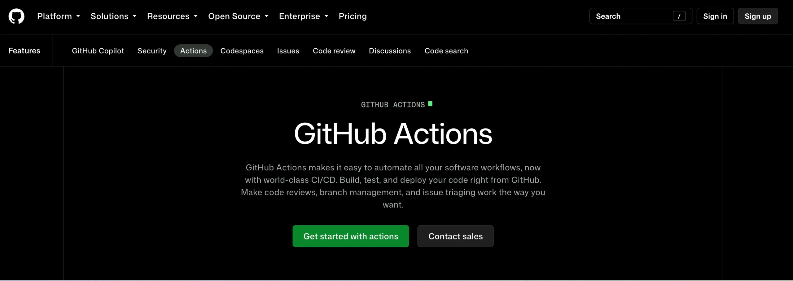 Github actions scaled